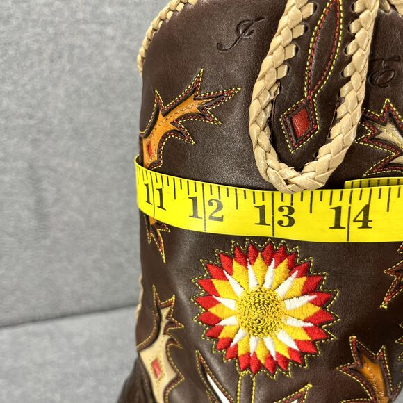 Frye Boots Womens 8.5 B Hope Limited Edition Brown Floral Embroidery Western‎ - Picture 13 of 16